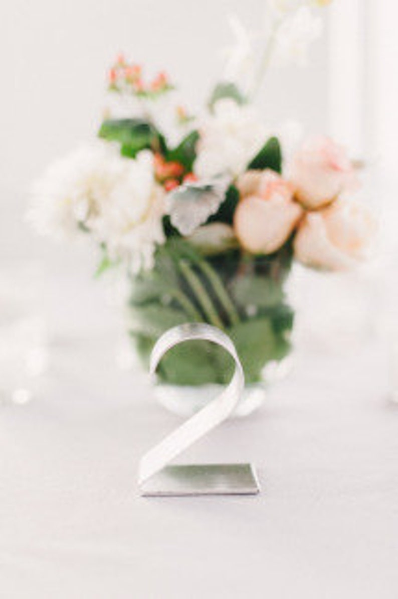 Amazing table numbers in gold, silver freestandingreal metal for weddings/events/parties-Empire 4 now RENTAL OPTION image 4