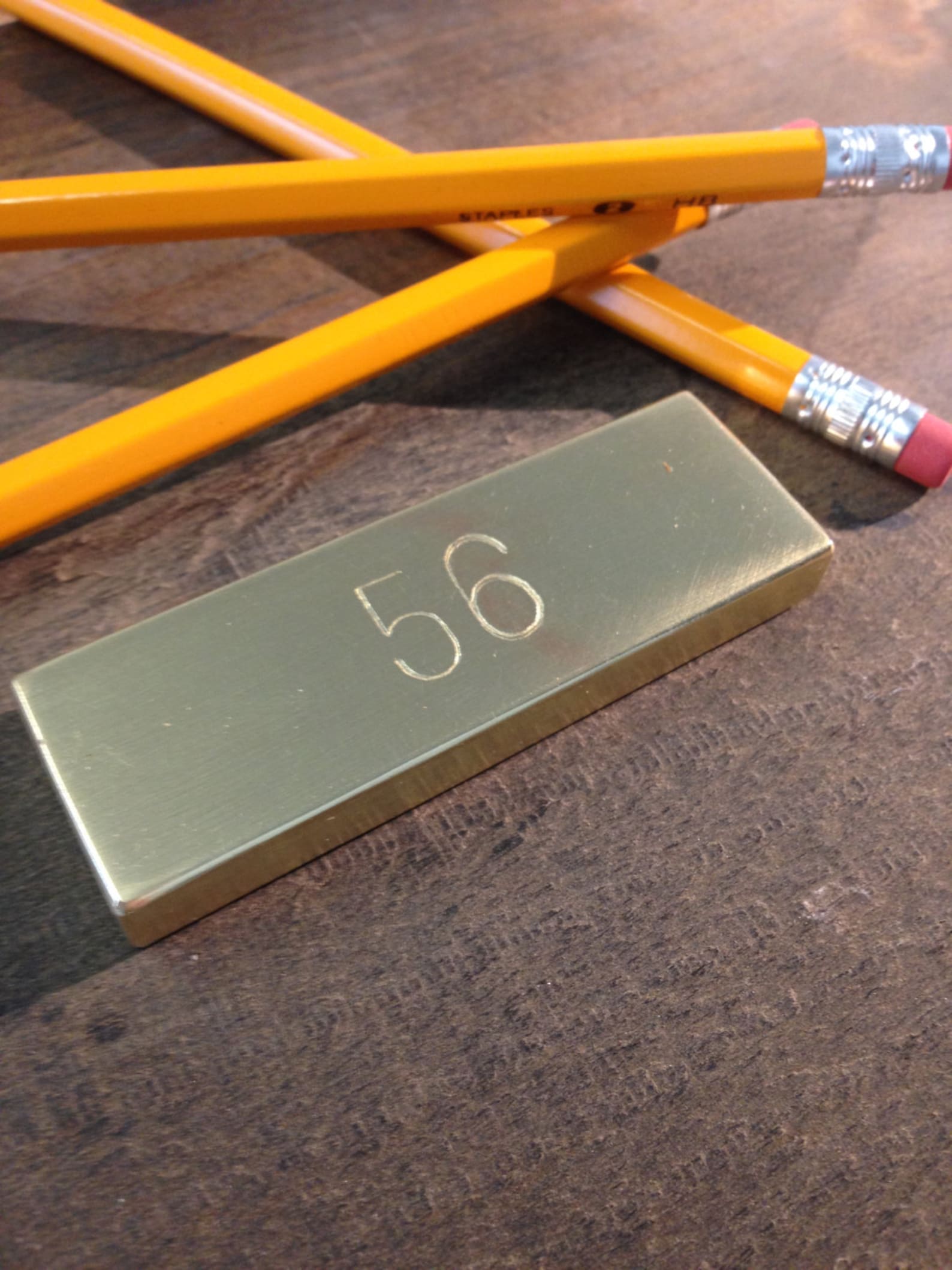 Solid Metal Paperweightpersonalized Minimalist Style Etsy