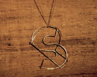 Double initial Necklace 14k goldfill