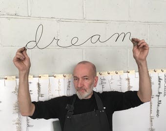 Large Custom Wire Word Sign, Wall Decor