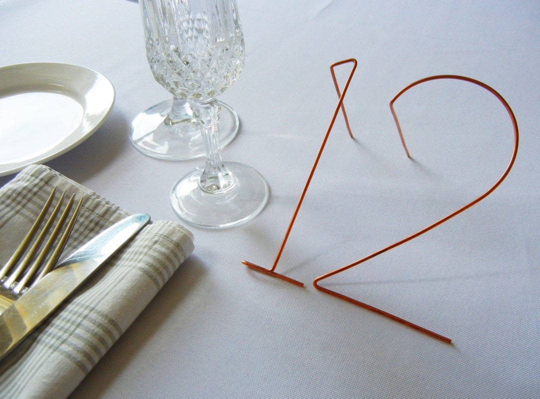 Wire Table Numbers: Modern Wedding Centerpiece Decor - Etsy
