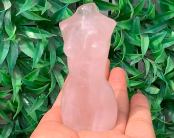Rose Quartz Goddess Model: Crystal Energy Sculpture (2.9")