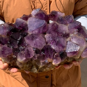 19.14LB Natural amethyst cluster,Quartz Crystal cluster,Home decoration,Crystal specimen,Crystal gift,Crystal healing