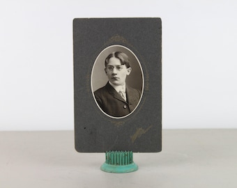 Antique Mounted Photo: Young Man Portrait, Milwaukee Photograph
