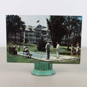 Antique Shuffleboard Photo Postcard: Northfield, Massachusetts Souvenir