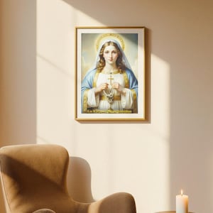 La Virgen Desatanudos Arte Católico | Cuadro de la Virgen María | Regalo Religioso | Descarga Digital para Imprimir