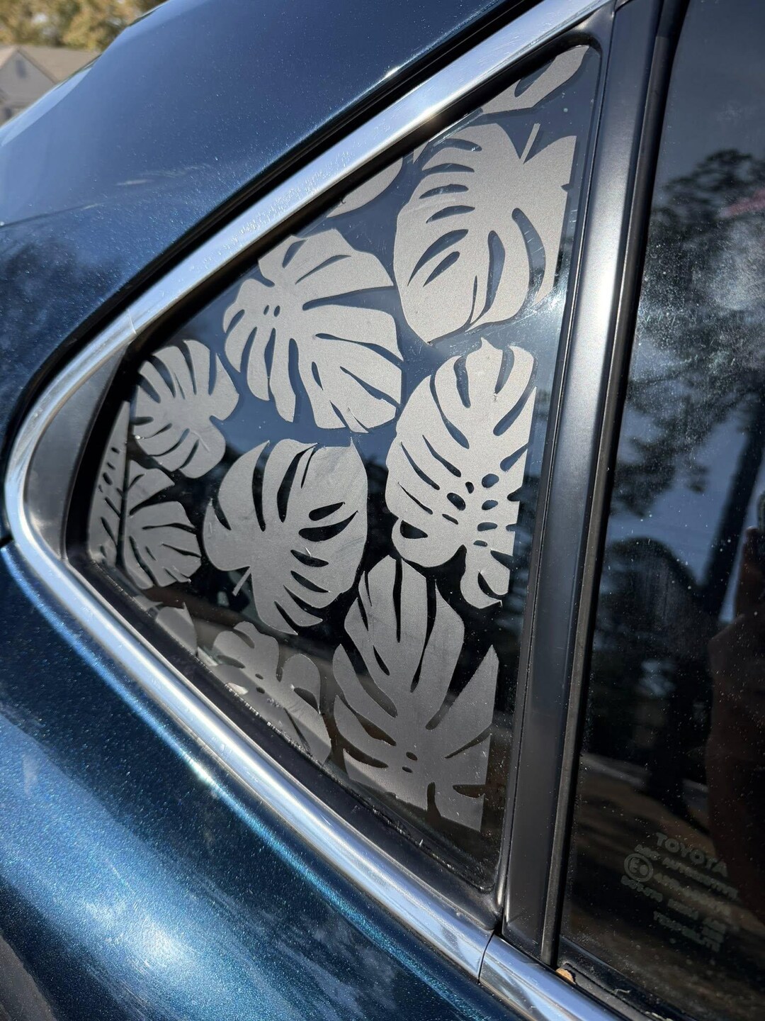 Custom Monstera Leaf Car Window Decal | Tropical Botanical Vinyl ...