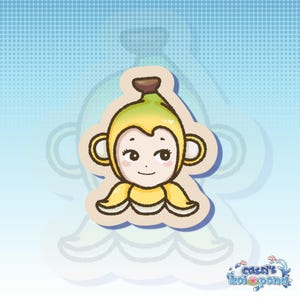 Affen Baby Baby Angel Vinyl Aufkleber | Aufkleber, wasserdicht, Laptop, Wasserflasche, Journal, Scrapbook, ästhetisch, Schmuckstück Aufkleber