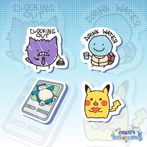 japanese monster vinyl sticker | cute stickers, waterproof, laptop, water bottle, journal, scrapbook, aesthetic, anime, gaming