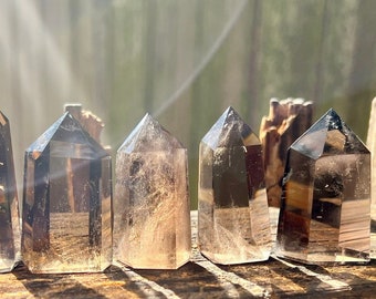 Smoky Quartz Towers | Choose Your Own Tiny Smoky Point | Smoky Quartz Crystal Point for Gridding and Healing Work l Mini Smoky Point