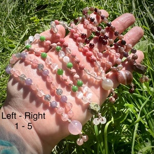 Pocket Mala | 27 | Choose One Mini Mala |  Handmade Mala | One of a Kind Prayer Beads | Gift for Yoga Girl | Spiritual Gift | Heart Chakra