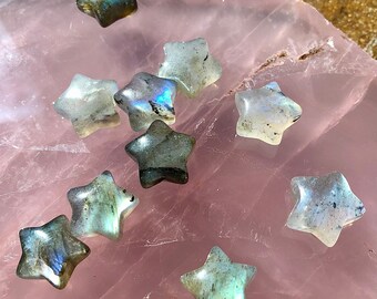 Labradorite Star Carving (13mm): Pocket Crystal