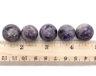 Purple Charoite Sphere 18mm | Purple Crystal Ball | Purple Crystals for Crown Chakra | Metaphysical Crystals | Meditation | Chakra Crystals