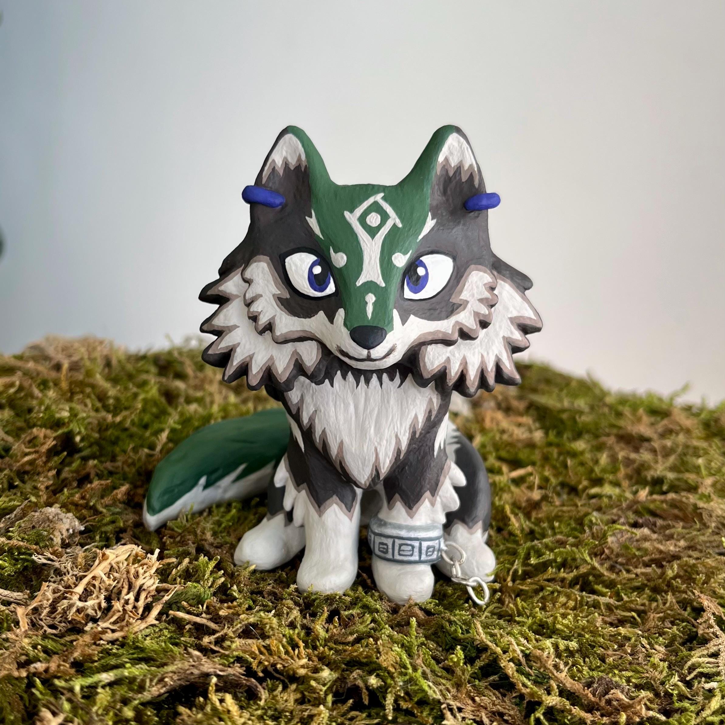 Wolf Link Clay Figure - Handmade Cozy Desk Buddy - Inspired by Zelda  Twilight Princess, image size:2386x2386