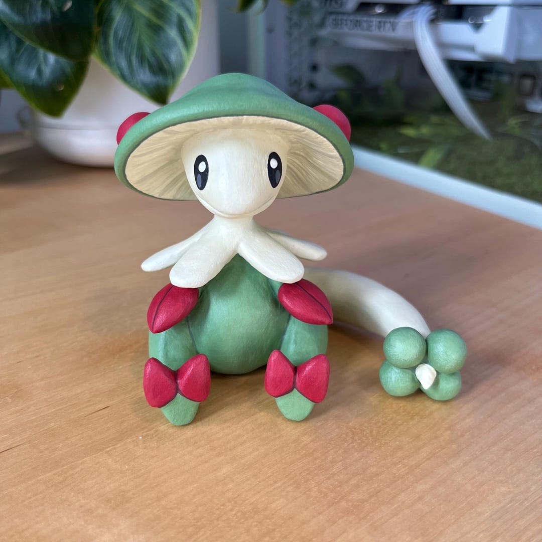 Breloom Clay Figure - Handmade Pokémon Desk Decor - Etsy