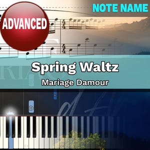 Spring Waltz - Mariage D&#39;amour - Chopin With Note Name (Piano Sheet Music) PDF | Sheet Piano | VSheet