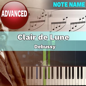 Clair de Lune - Debussy Piano (Piano Sheet Music) PDF With Note Name | Sheet Piano | VSheet