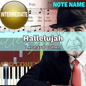 Hallelujah - Leonard Cohen Piano With Note Name| Sheet Piano | VSheet