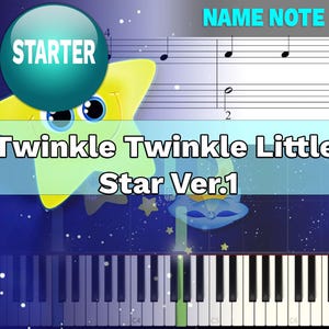 Twinkle Twinkle Little Star Ver.1 - Mozart Piano With Name Note | Sheet Piano | VSheet