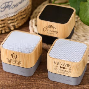 Custom Bluetooth Speaker,Personalized Mini Bluetooth Speaker,Engraved Name Bluetooth Speaker,Wedding Gift For Groomsman,Wedding Party Gift