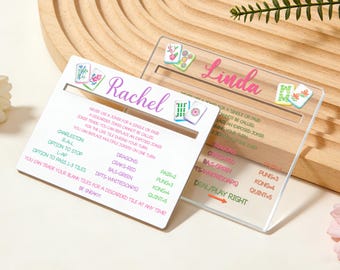 Lector de líneas de Mahjong, buscador de líneas de Mahjong personalizado, regalo personalizado para accesorios de jugadores de Mahjong, regalos para grupos de torneos de Mahjong