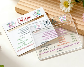 Mahjong Line Reader,Mahjong Accessories,Custom Mahjong Gifts,Personalized Mahjong Line Finder,Gift for Mahjong Lovers,Mahjong Card Holder