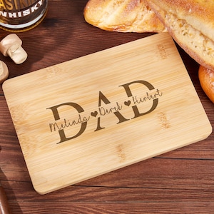 Personalized Fathers Day Gifts For Dad,BBQ Cutting Board with Name,Custom Boyfriend Gift,Husband Gifts for Him,Wood Grill Gifts for Grandpa