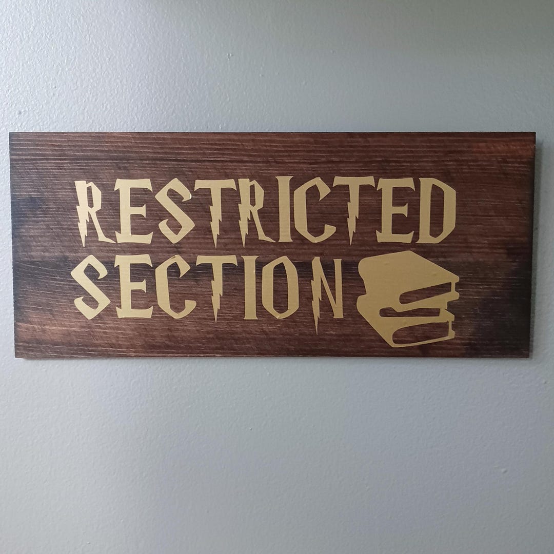Restricted Section Sign - Etsy