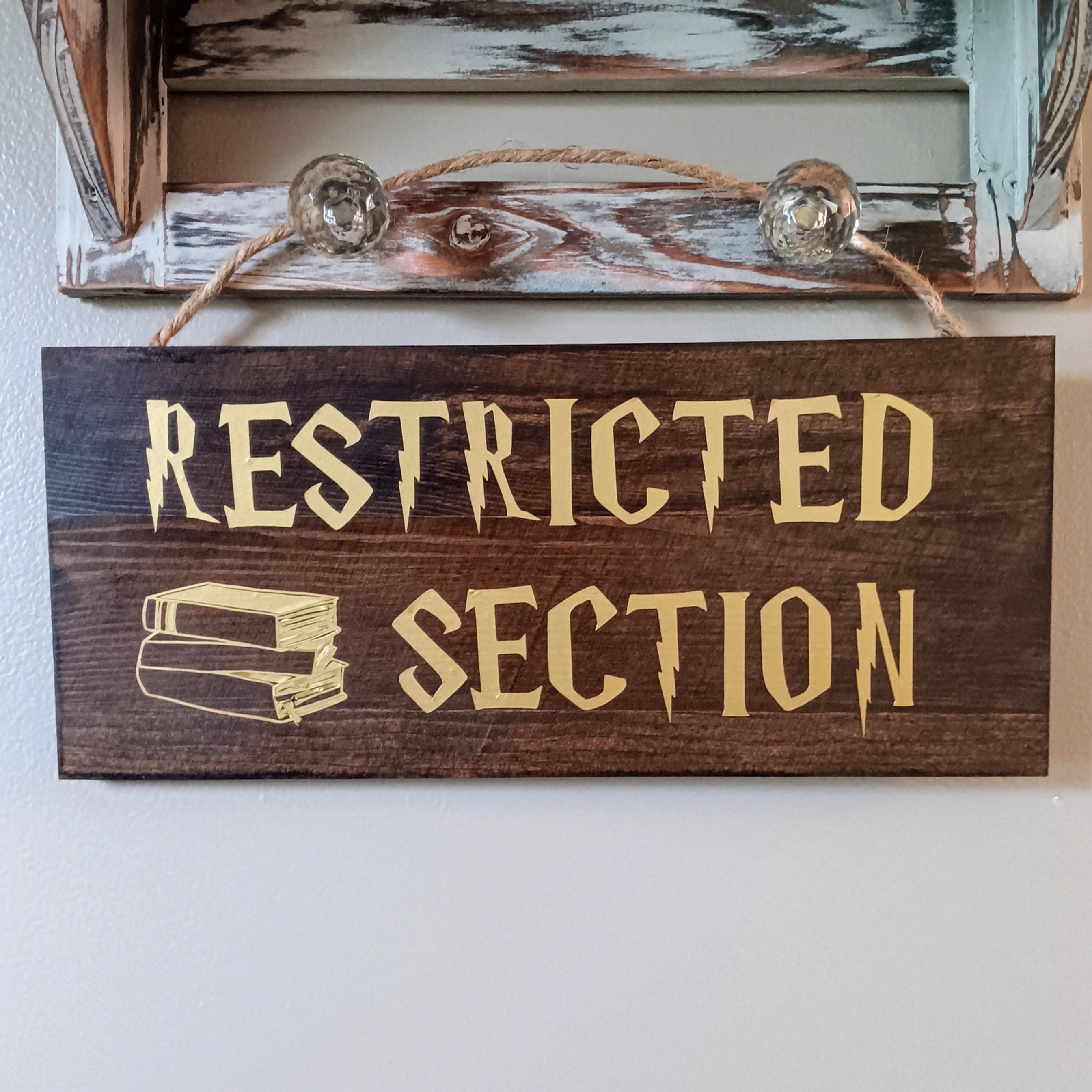 Restricted Section sign