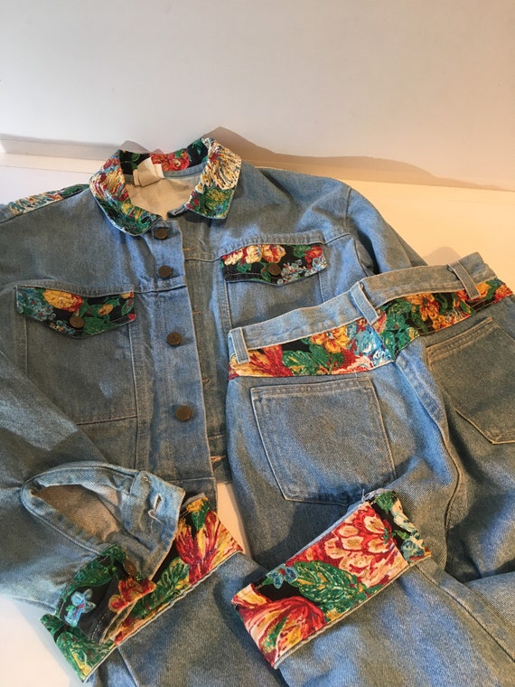 Hand Painted Embellished 1980s Denim 