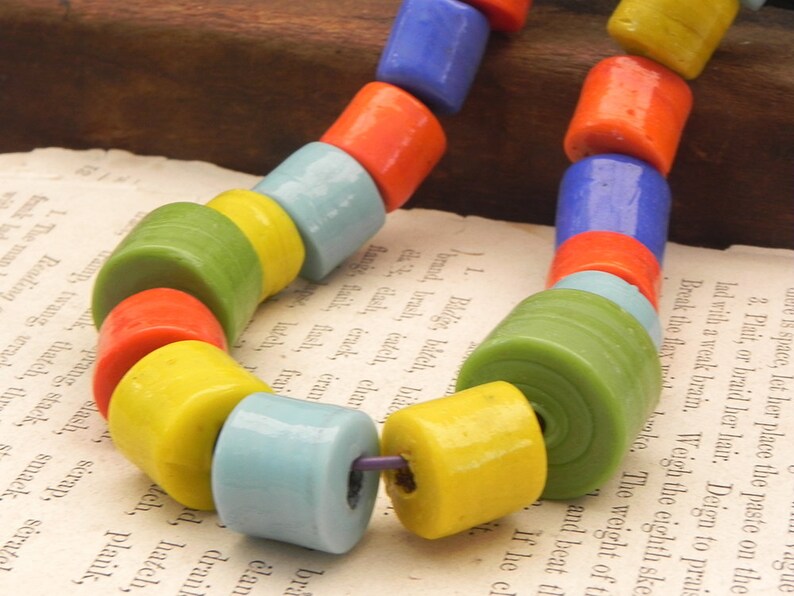 Lot of 20 Mixed Colors Glass Beads Chunky Boho Jewelry Assemblage Altered Art Craft Supply