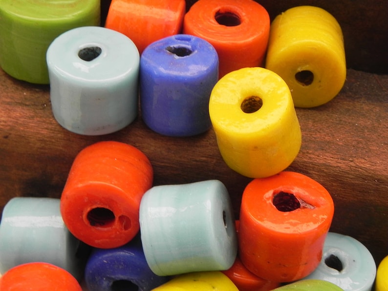 Lot of 20 Mixed Colors Glass Beads Chunky Boho Jewelry Assemblage Altered Art Craft Supply