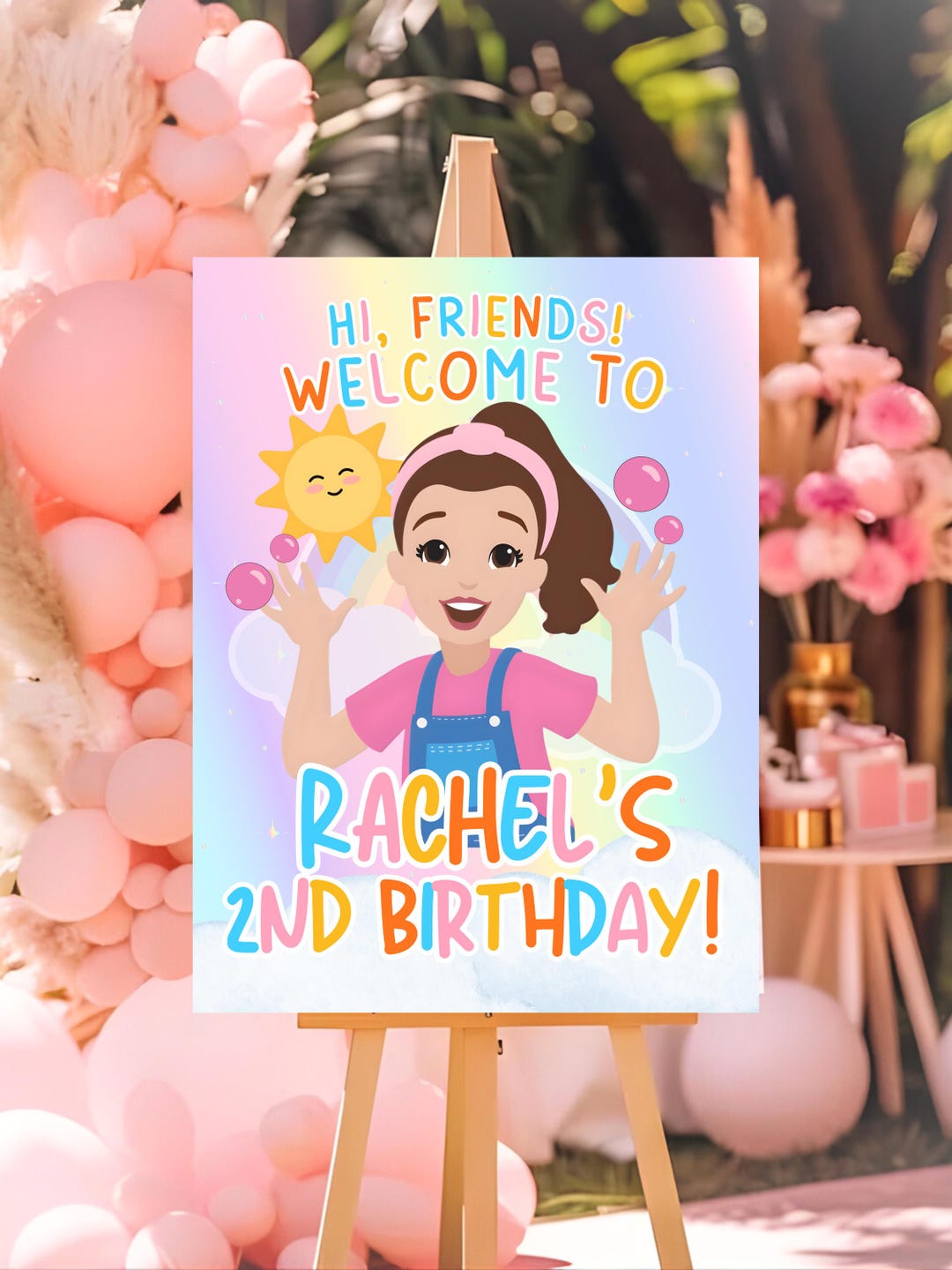 Editable Ms Rachel Welcome Birthday Sign | Toddler Birthday Decor ...