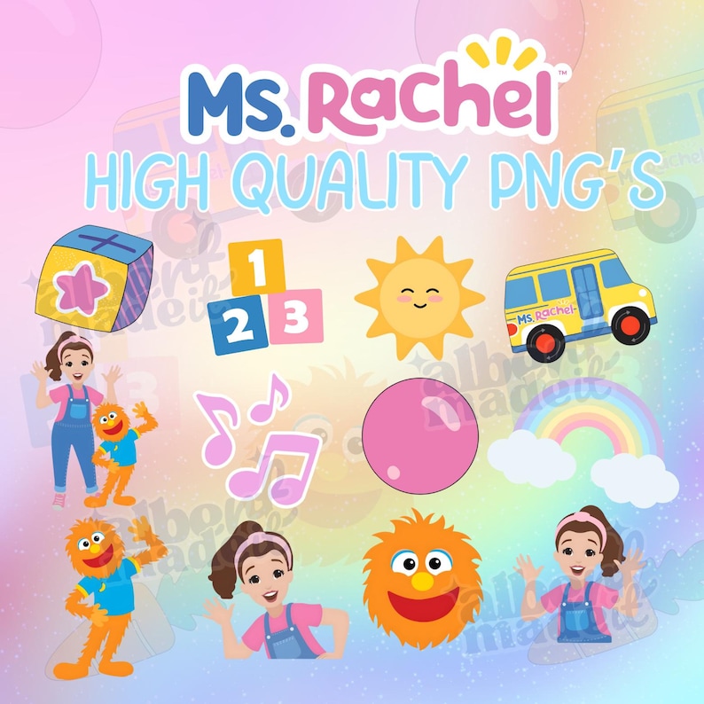 Ms. Rachel Clipart Bundle | Clipart for Crafts, Invites, and Party ...