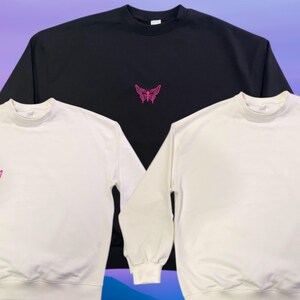 Embroidered Butterfly Sweatshirt- Perfect for Nature Lovers with a Unique