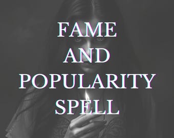 Custom Fame & Popularity Spell with Photo Proof, Personalized Guidance, Personalized Ritual for Popularity, Success,Custom Ritual to Shine