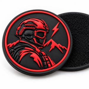 Custom PVC Morale Patch for Teams | Tactical Rubber Patch with Hook and Loop Backing | Personalized Design, Bulk Orders