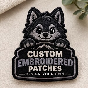 Custom patch| Embroidered Patches | Personalize Logo Patch Sew-On/Iron On, Hook & Loop Backing