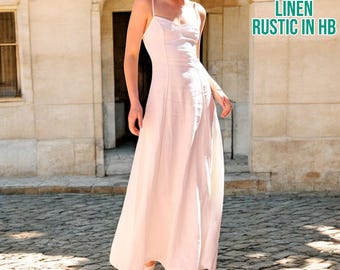 Luxury Linen Maxi Dress | Formal Summer Dress | Minimalist Linen Wedding  Guest Outfit | Floor-length Sleeveless Dress | High-quality Linen - Etsy