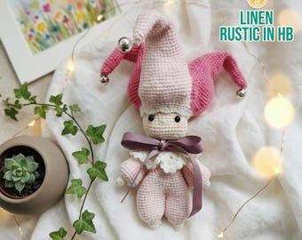 Amigurumi Clown Doll Charm, Triangel Crochet Doll, Whimsical Crochet Toy, Plush Clown Toy, Cute Doll Crochet, Handmade Doll, Nursery Decor