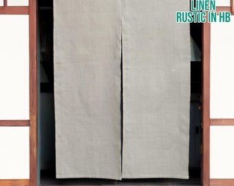 Japanese Linen Noren Curtains, Noren Drape, Door Curtain, Room Divider, Custom Size Curtains, Home Decor, Doorway Curtain, Farhouse Curtains