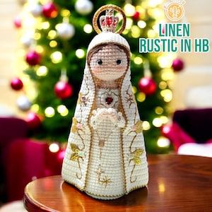 Virgin Mary Doll, Handmade Catholic Decor, Our Lady Crochet Doll, Virgin Mary Amigurumi, Virgin Of Guadalupe Doll, Religious Crochet Gift