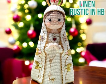 Virgin Mary Doll, Handmade Catholic Decor, Our Lady Crochet Doll, Virgin Mary Amigurumi, Virgin Of Guadalupe Doll, Religious Crochet Gift