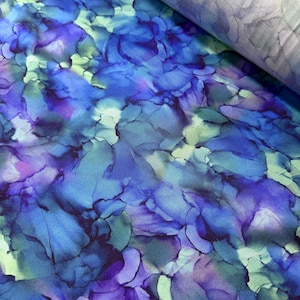 Blue Dream Printed Viscose Fabric by the Yard- by Fabricania, Soft & Durable, Vivid, 100% Viscose, 60&quot; Wide (152 cm) - Summer Dressmaking
