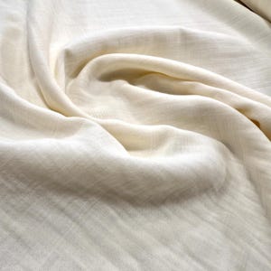 Solid Muslin Fabric by the Yard- by Fabricania - Ultra Soft, 100% Cotton, Breathable, Double Gauze for Baby, Kids Clothing, Dresses, Blouses