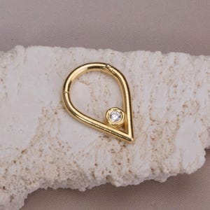 14K Gold Minimalist Septum Ring - Dainty Helix Piercing - Elegant Cartilage Earring - Rook Earring - Gift for Her - Special Birthday Gift