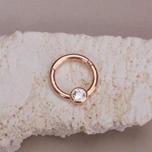 Gold Minimalist Septum Ring - Dainty Helix Piercing - Elegant Cartilage Earring - Gift for Her - Special Birthday Gift - Rook Earring