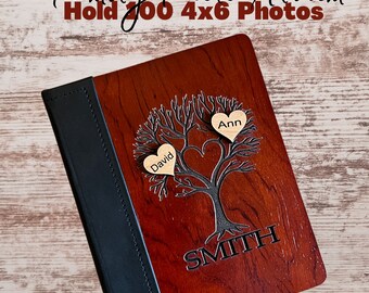 Personally Family Name Photo Album Engraved with your names.