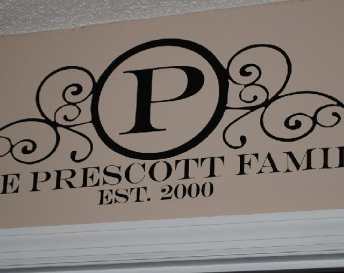 Family Name Vinyl Wall Decal Etsy