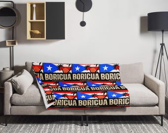 Boricua Puertorrican Throw Blanket